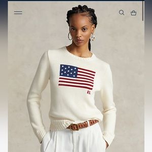 Polo Ralph Lauren Flag Cotton Crewneck Sweater